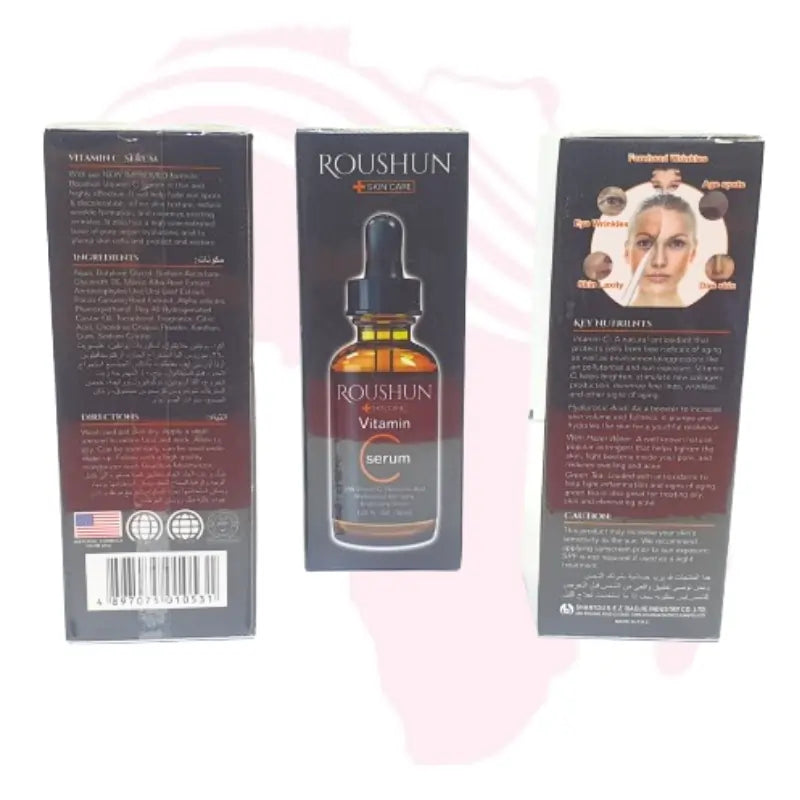 Roushun 20% Vitamin C Hyaluronic Acid Professional Anti-Aging Brightening Serum – 30ml 1 piece