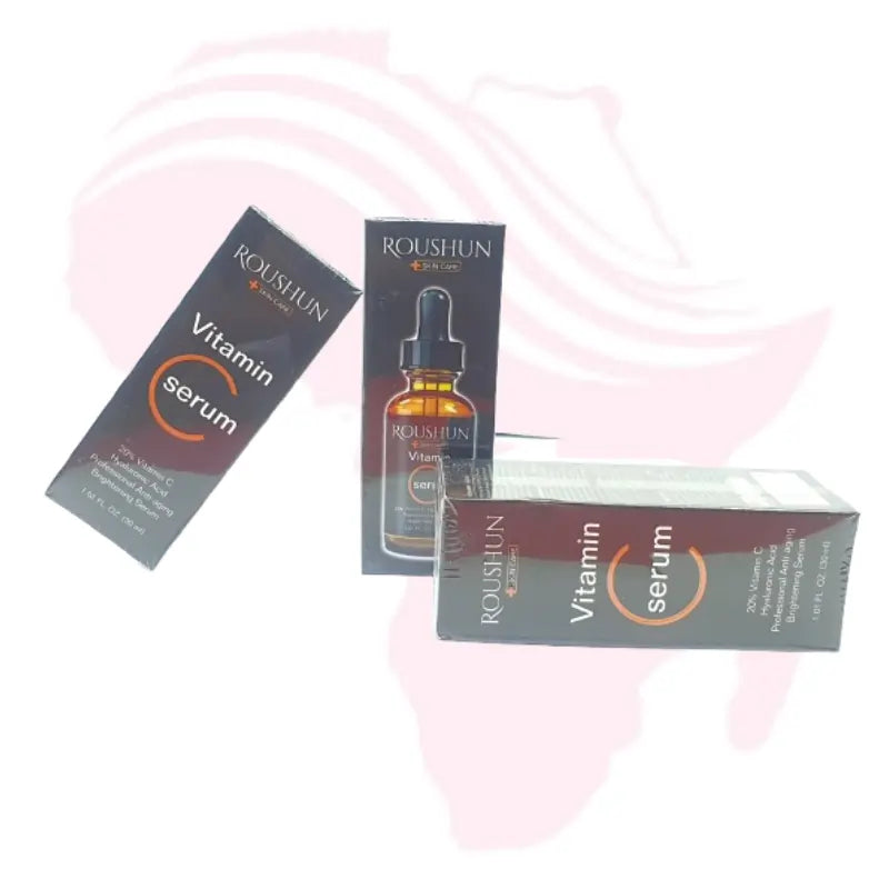 Roushun 20% Vitamin C Hyaluronic Acid Professional Anti-Aging Brightening Serum – 30ml 1 piece