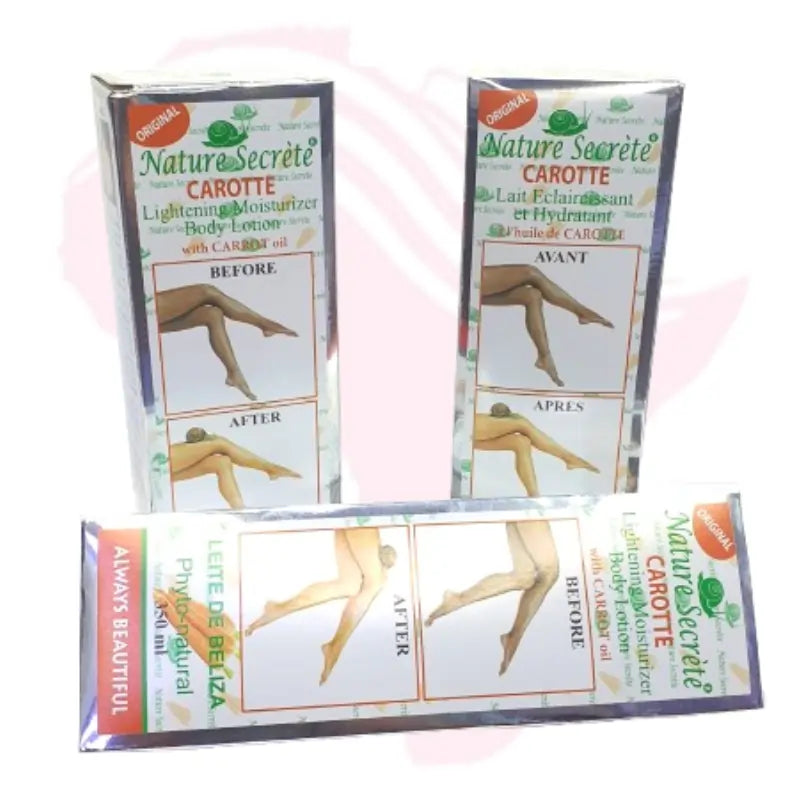 Nature Secret Carotte Lightening Moisturizing Body Lotion 350ml | Brightening & Hydrating Skincare