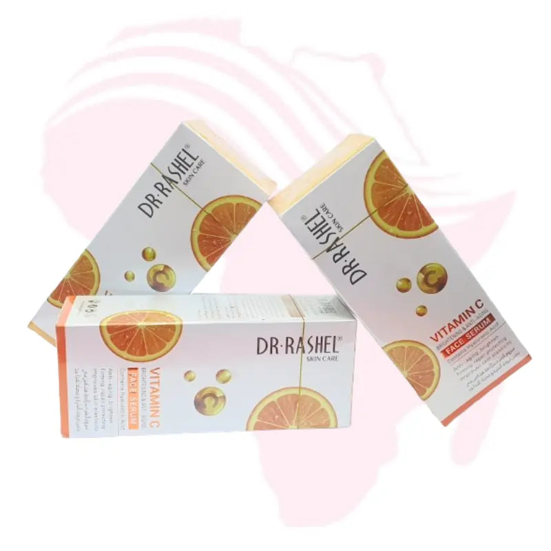 Dr Rashel Vitamin C Brightening & Anti-Aging Set – Face Cream & Serum with Hyaluronic Acid | Hydrating, Firming & Glow Boosting Skincare Combo