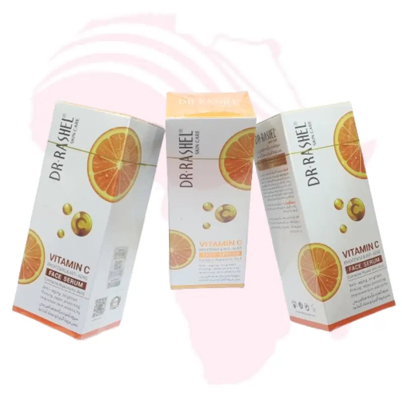 Dr Rashel Vitamin C Brightening & Anti-Aging Set – Face Cream & Serum with Hyaluronic Acid | Hydrating, Firming & Glow Boosting Skincare Combo