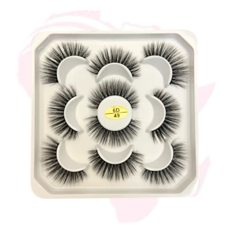 6D Mink Eyelashes Multipack – Full Volume, Reusable False Lashes (5 Pairs)