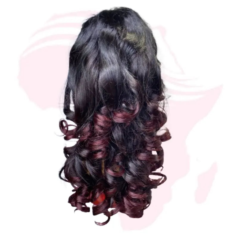 Indian Premium Bouncy Curl Human Hair Wig – 13×4 Lace Frontal, 20 Inches