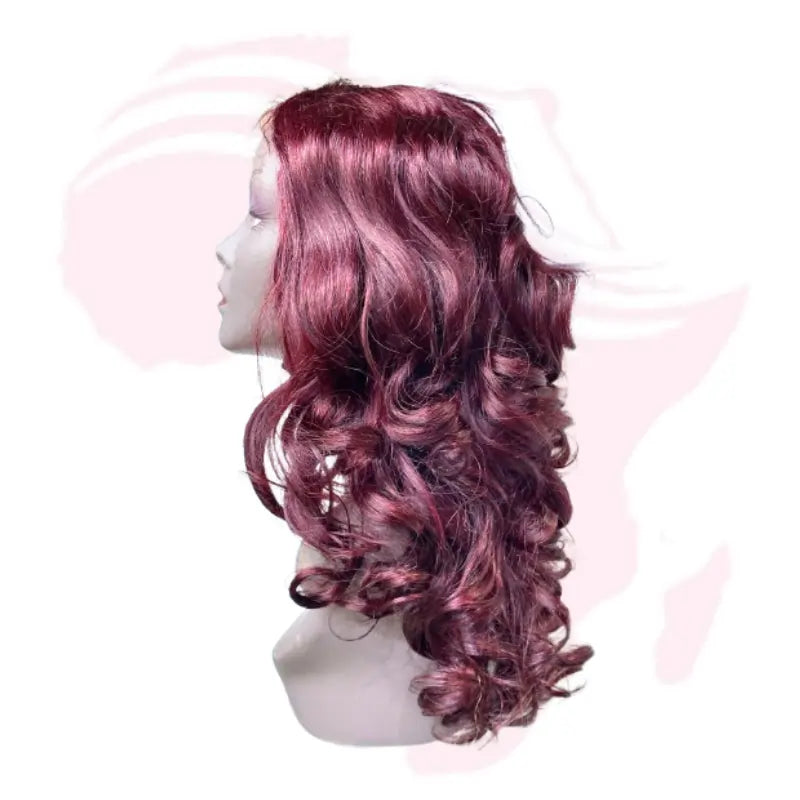 Indian Premium Bouncy Curl Human Hair Wig – 13×4 Lace Frontal, 20 Inches