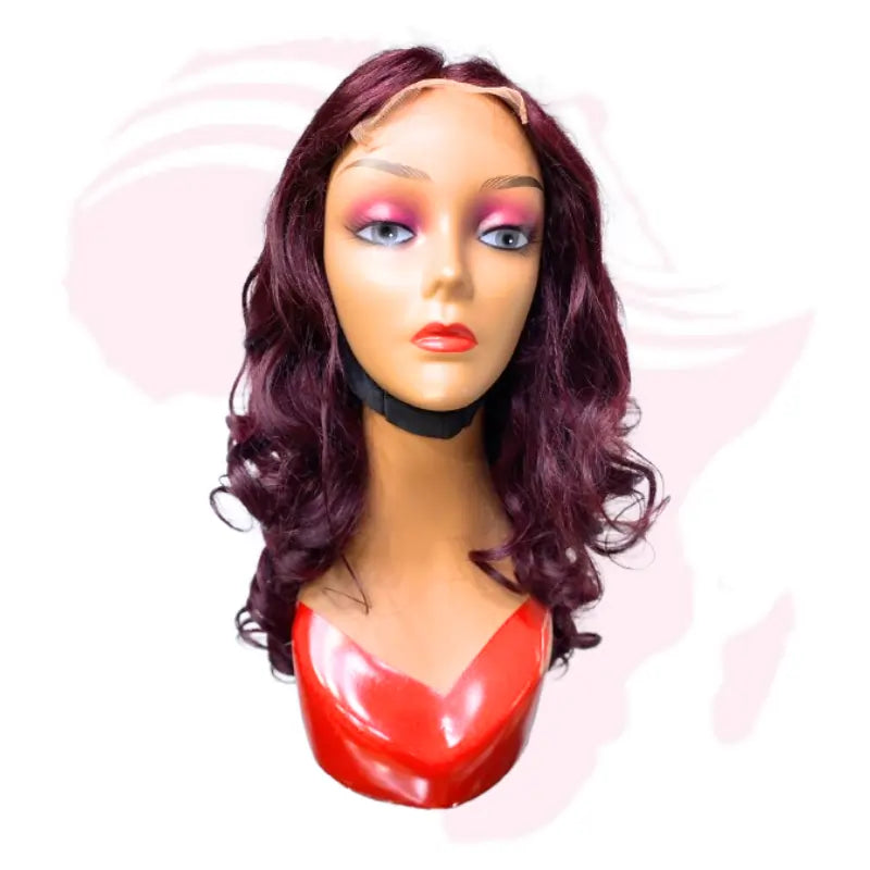Indian Premium Bouncy Curl Human Hair Wig – 13×4 Lace Frontal, 20 Inches