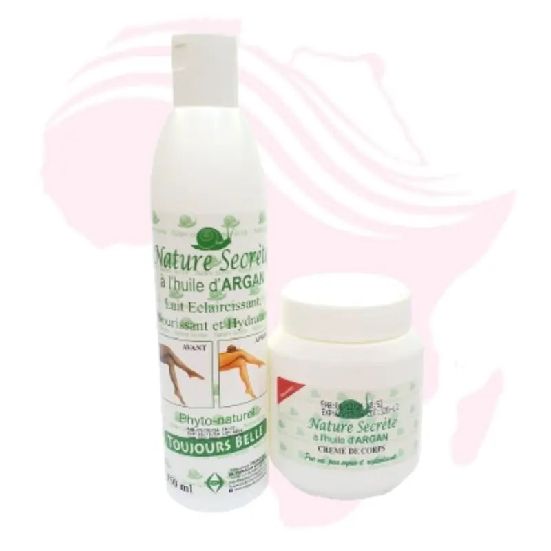Nature Secrete Argan Lotion 350ml + Crème de Corps 300g – Hydrating Skincare Set with Argan Oil | Moisturizing Body Care in Dubai