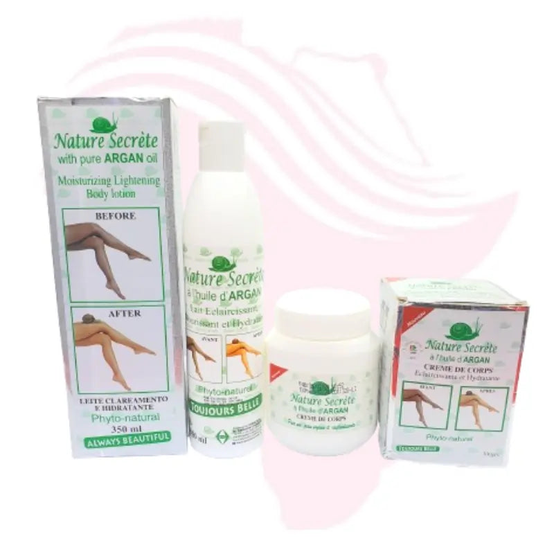 Nature Secrete Argan Lotion 350ml + Crème de Corps 300g – Hydrating Skincare Set with Argan Oil | Moisturizing Body Care in Dubai
