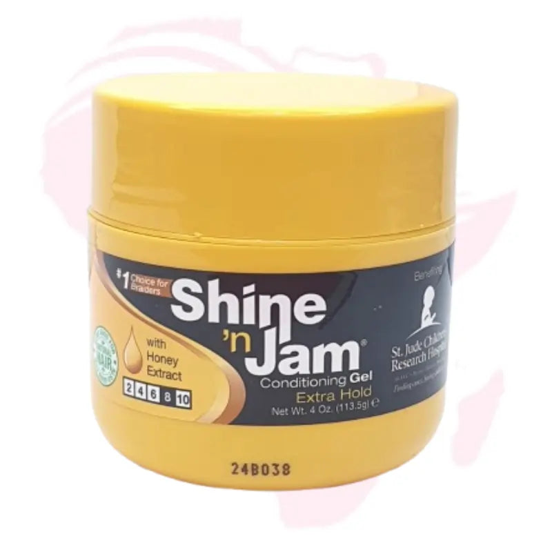 Shine 'n Jam Conditioning Gel Extra Hold – Non-Flaking Edge Control & Styling Gel for Smooth, Shiny Hair (120ml / 4oz)