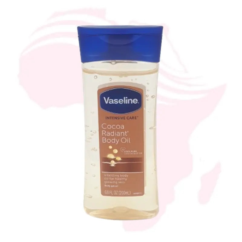 Vaseline Intensive Care Cocoa Radiant Vitalizing Body Oil – 200ml | Deep Moisturizing & Glowing Skin