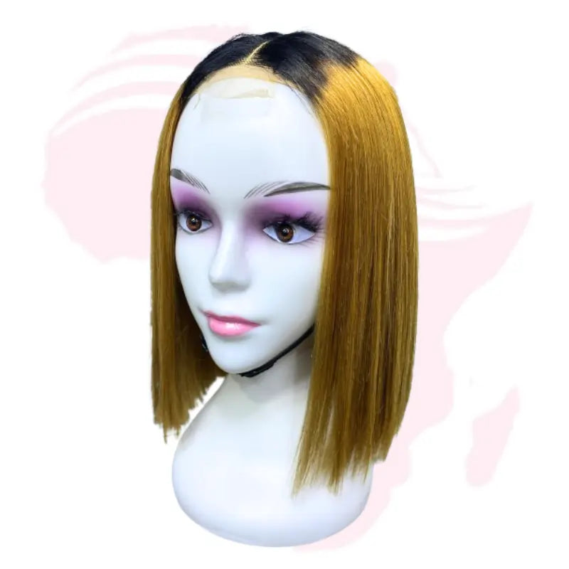 Vietnam Bone Straight Human Hair Bob Wig – 2×6 Closure, 10 Inches