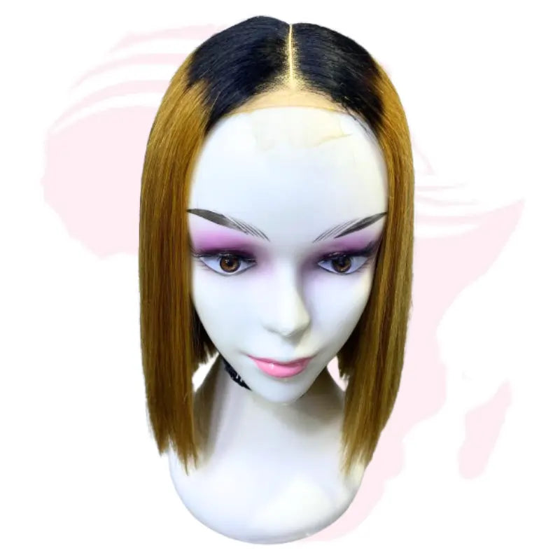 Vietnam Bone Straight Human Hair Bob Wig – 2×6 Closure, 10 Inches