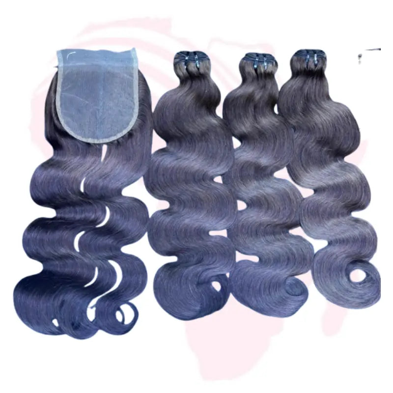 Vietnam Double Drawn Body Wave Hair 22 Inches – 3 Bundles (300 Grams) + Closure | 100% Human Hair Combo Pack