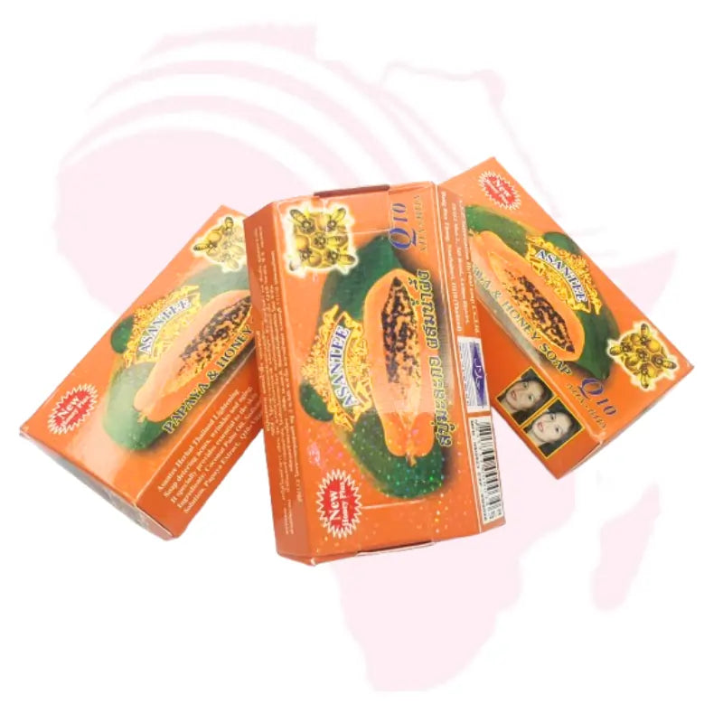 Asantee Papaya & Honey Skin Whitening Facial Soap 125g – Natural Brightening & Exfoliating Soap