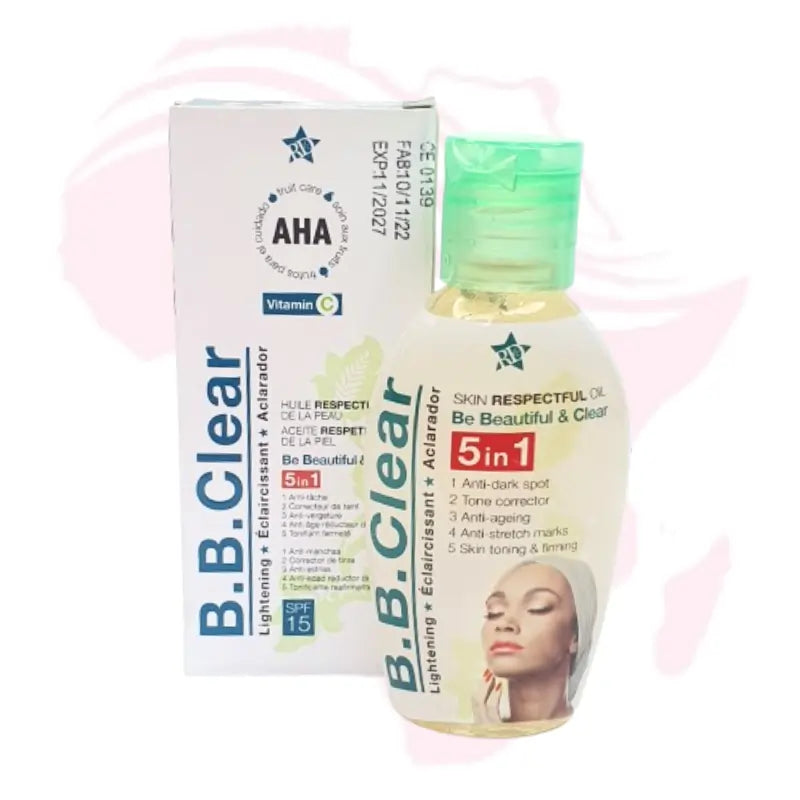 B.B. Clear Lightening Body Oil 60ml – Brightening & Dark Spot Corrector for Smooth, Even Skin Tone