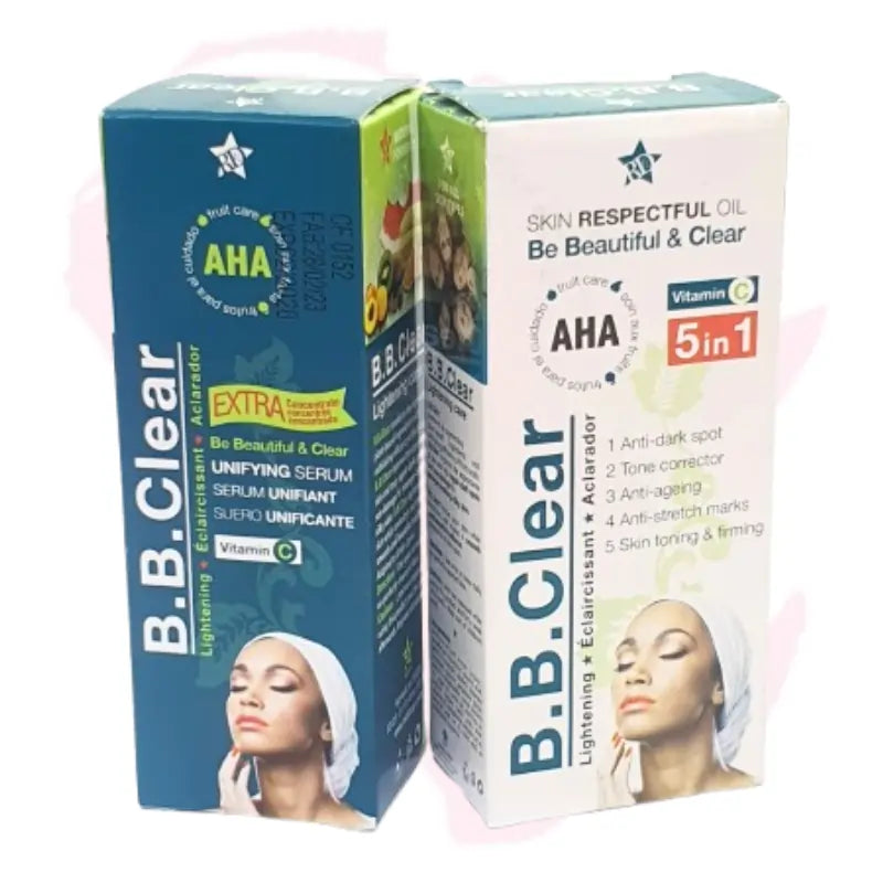 B.B. Clear Unifying Serum 30ml + Lightening Oil 60ml – Advanced Skin Brightening & Dark Spot Corrector Set
