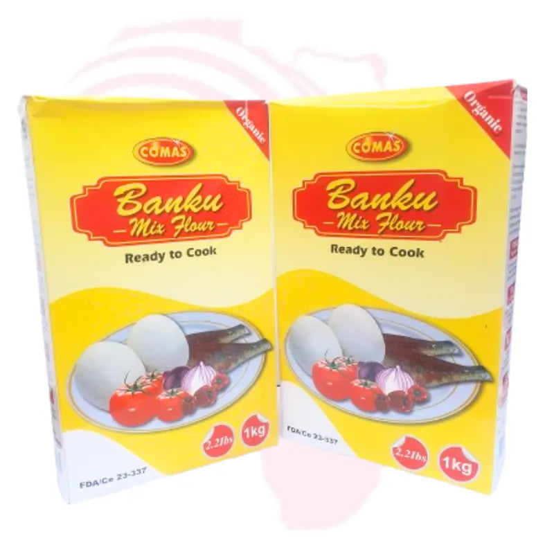 Comas Banku Mix 1kg – Authentic Ghanaian Corn & Cassava Dough Flour | Traditional Banku in Dubai