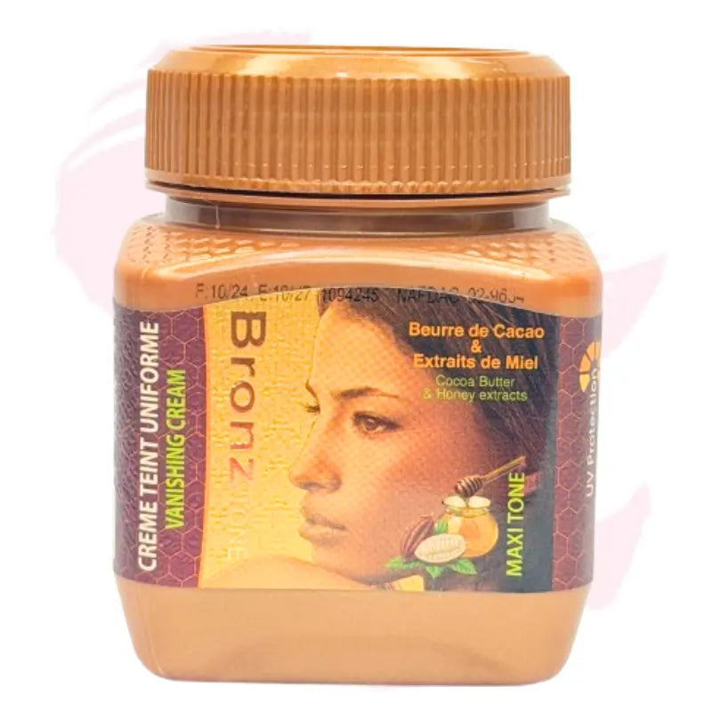 Bronz Tone Maxi Tone Vanishing Cream – Illuminating Moisturizer with Cocoa Butter & Honey Extracts (UV Protection)