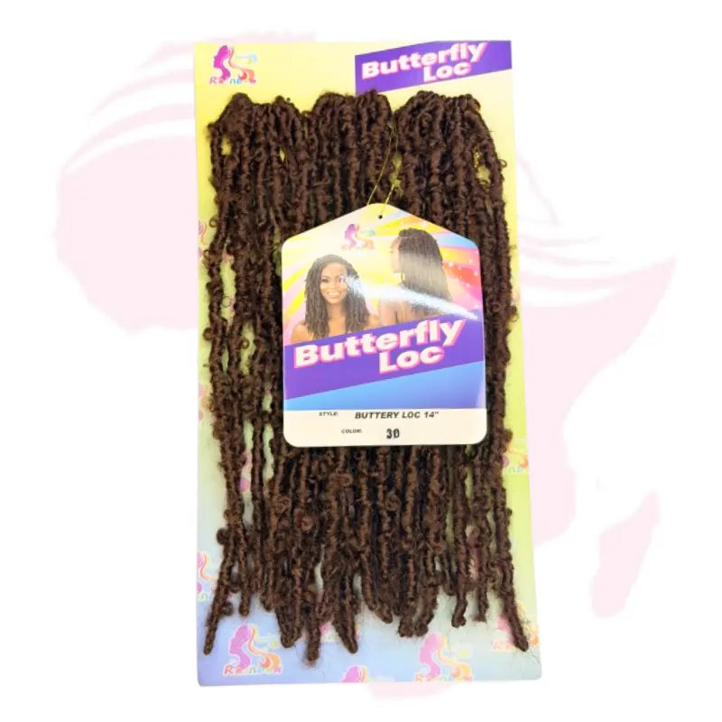 Butterfly Locs Crochet Hair 14″ – Soft Distressed Faux Loc Extensions