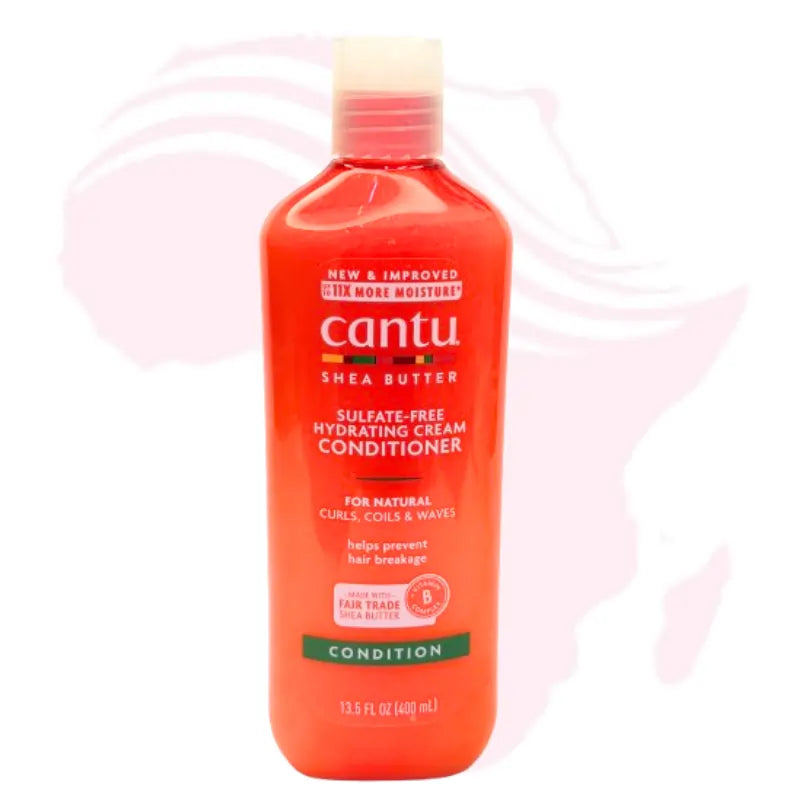 Cantu Shea Butter Sulfate-Free Hydrating Cream Conditioner (400ml) – Moisture-Rich Detangling Formula for Natural Curls, Coils & Waves
