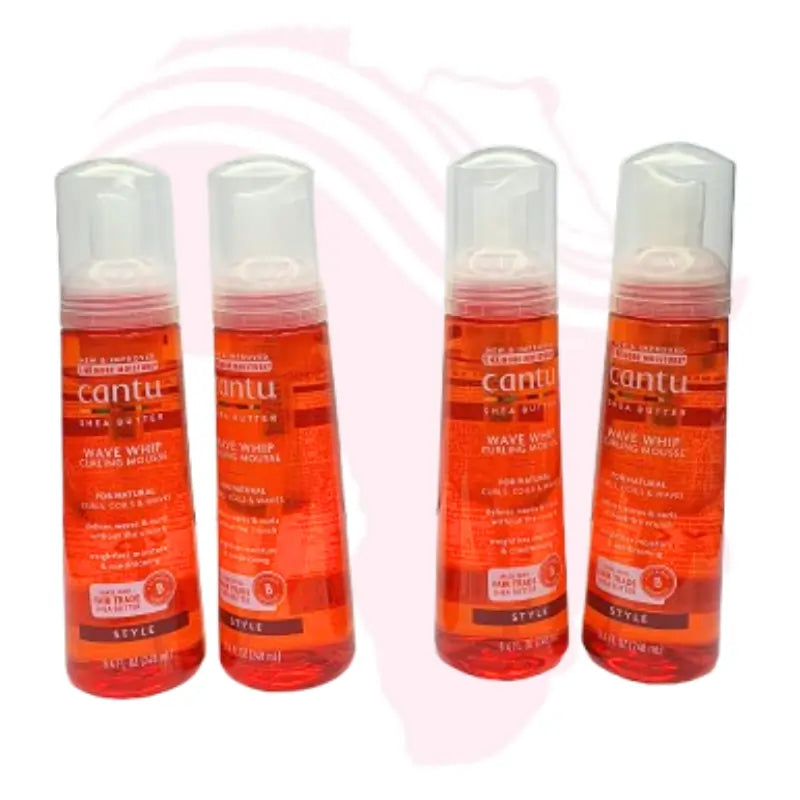 Cantu Shea Butter for Natural Hair Wave Whip Curling Mousse 248ml (8.4oz) – Define Curls, Add Shine & Frizz Control