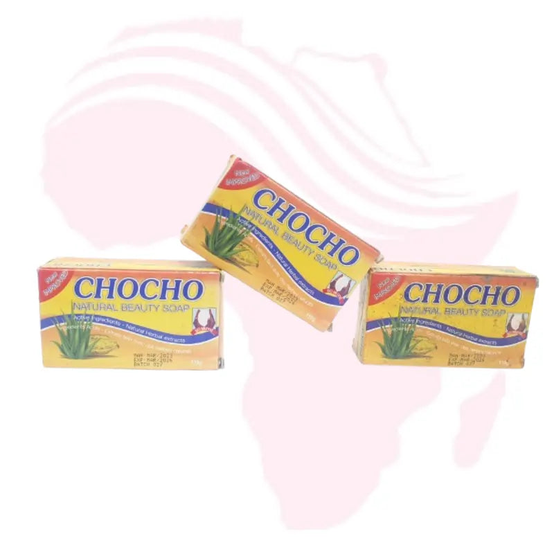 CHOCHO Natural Beauty Soap – Herbal Whitening & Nourishing Soap with Aloe Vera & Cocoa Extracts (110g) 1 pack