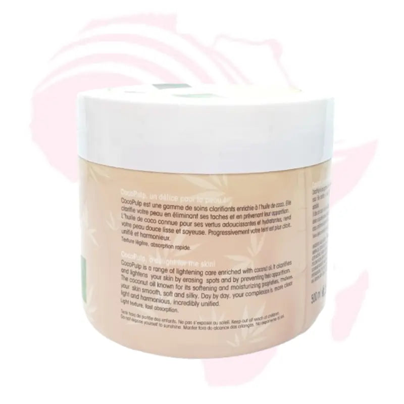 Cocopulp Coconut Oil Skin Clarifiant Cream 500ml – Moisturizing & Lightening Body Cream for Smooth, Even Skin