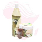 Cocopulp Skincare Set – Coconut Oil Clarifiant Lotion 500ml + Cream 500ml + Oil 50ml | Moisturizing & Lightening Body Care