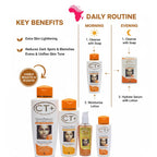 CT+ Clear Therapy Extra Lightening Set – Big & Small Lotion, Soap & Serum with Carrot Oil (4 Pack) | Skincare in Dubai