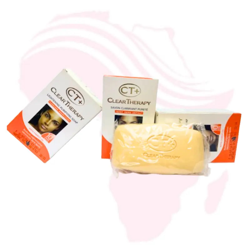 CT+ Clear Therapy Lightening Purifying Soap with Carrot Oil – Teint Zéro Défaut Skin Brightening Soap (Made in Côte d’Ivoire)