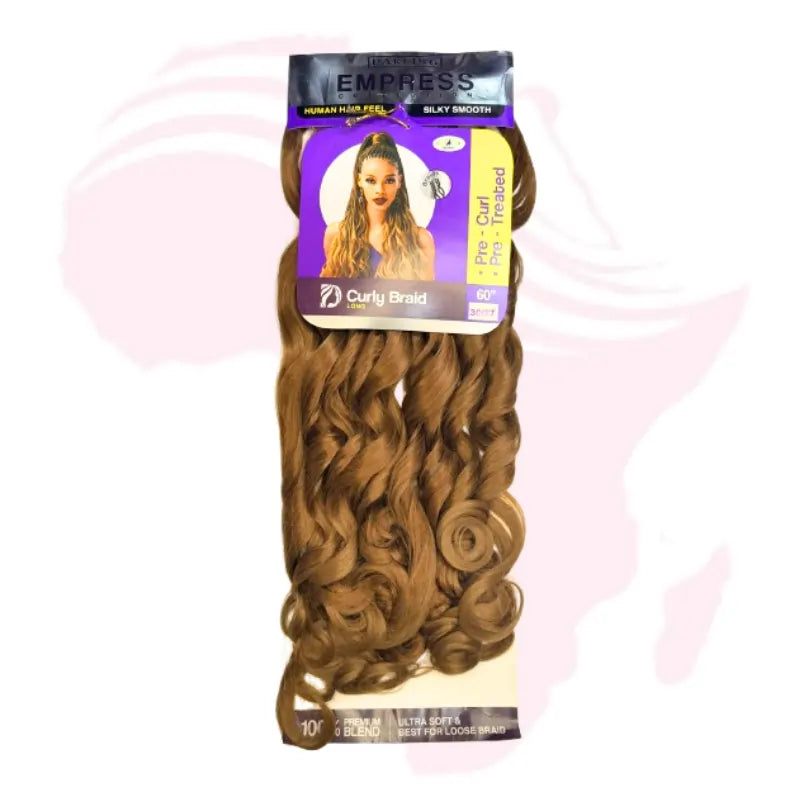 Curly Braid Pre-Curled Crochet Hair 60 Inch – Silky Smooth Synthetic Braiding Hair