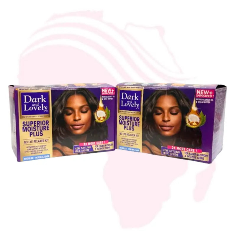 Dark and Lovely Superior Moisture Plus No-Lye Hair Relaxer Kit – Regular / Normal Hair