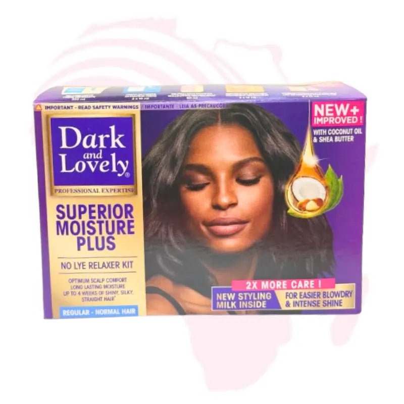Dark and Lovely Superior Moisture Plus No-Lye Hair Relaxer Kit – Regular / Normal Hair