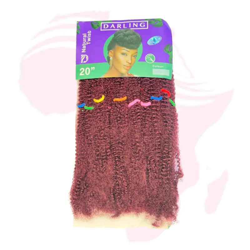 Darling Natural Twist Kinky Hair – 20 Inch, Natural Black