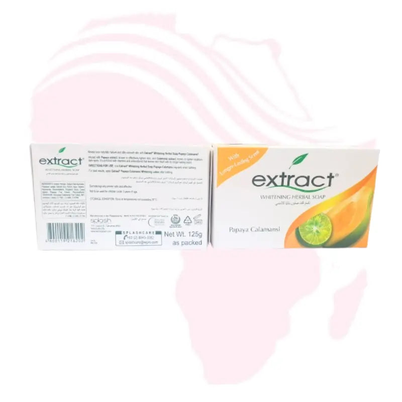 Extract Papaya Calamansi Whitening Herbal Soap 125g – Brightening & Refreshing Skin Lightening Soap with Long-Lasting Scent