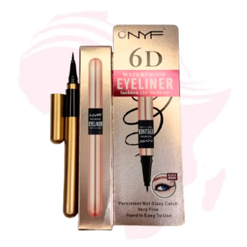 NYF 6D Waterproof Eyeliner Pen – Ultra Fine Tip, Long-Lasting Black