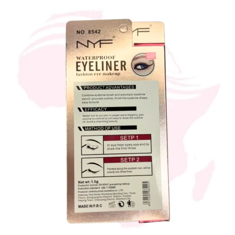 NYF 6D Waterproof Eyeliner Pen – Ultra Fine Tip, Long-Lasting Black