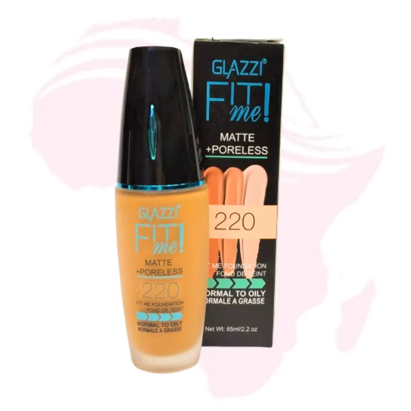 GLAZZI Fit Me Matte + Poreless Foundation 220 – Long-Lasting, Oil Control