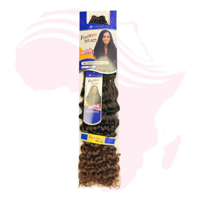 Freetress Braid Crochet Hair – Pre-Twisted Wavy Synthetic Crochet Braids