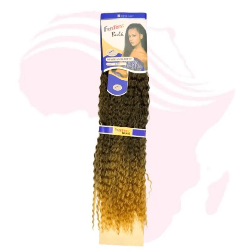FreeTress Bulk Brazilian Braid 20" – Professional Synthetic Hair for Braiding & Crochet (Available in Colors T1B/27, T1B/33)