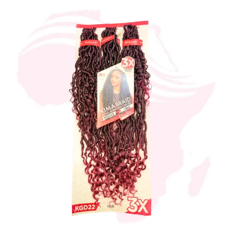 Kima Braid Boho Goddess Locs Crochet Hair – 3X Value Pack