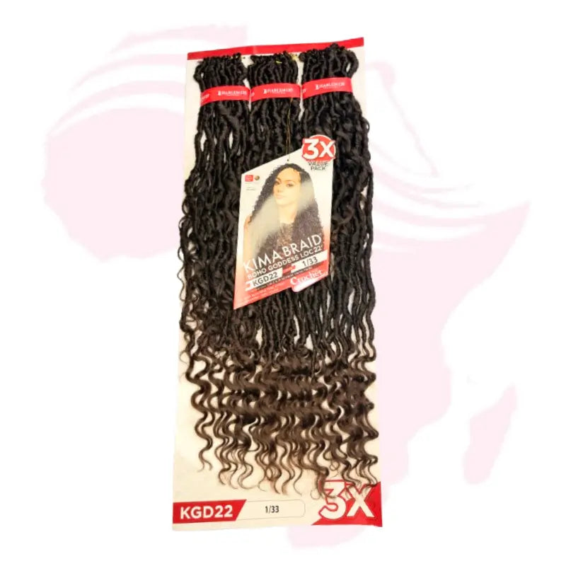 Kima Braid Boho Goddess Locs Crochet Hair – 3X Value Pack