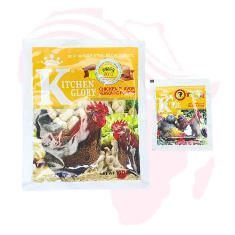 Kitchen Glory Chicken Flavor Seasoning Powder – Rich Chicken Taste for Soups, Stews & Rice Dishes (10g / 100g)