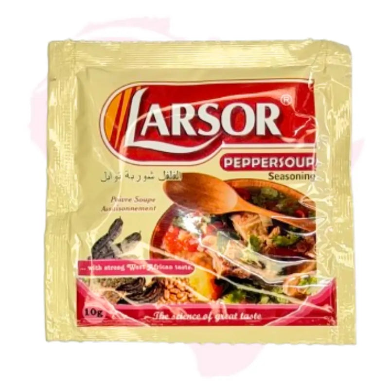 Larsor Peppersoup Seasoning – 10g Authentic Spice Blend with Strong West African Taste for Spicy Soups & Broths