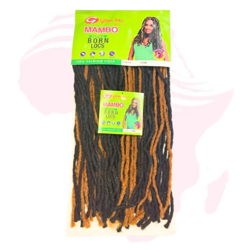 Mambo Born Locs Crochet Hair – Natural Faux Locs with Highlight Blend