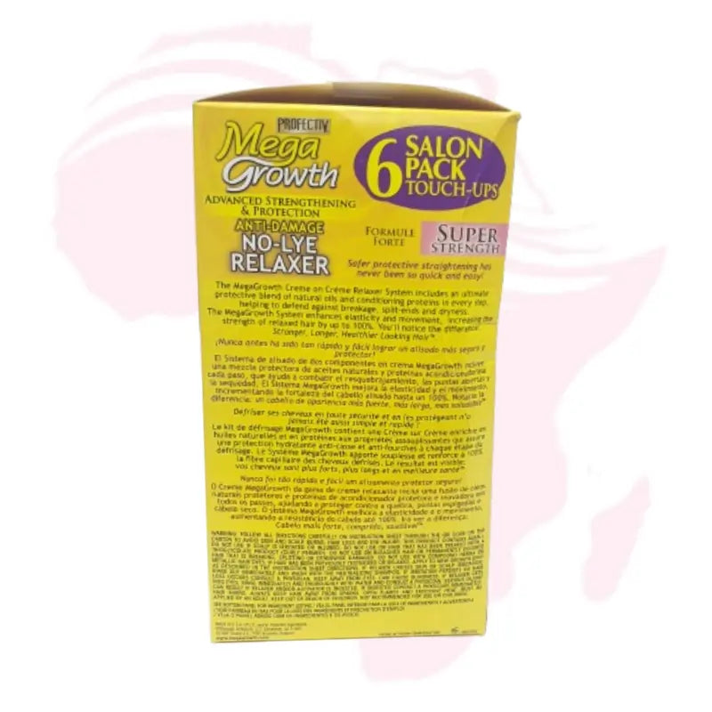 Profectiv MegaGrowth Advanced Strengthening No-Lye Relaxer – Super Strength 6 Salon Pack Touch-Ups