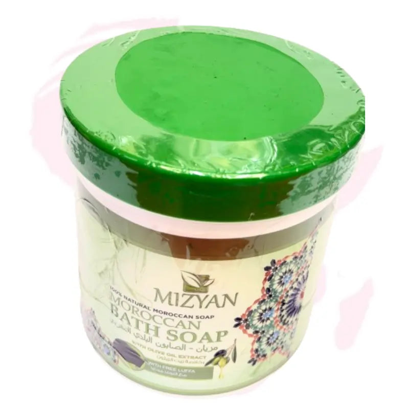 Mizyan 100% Natural Moroccan Bath Soap with Olive Oil Extract – includes Free Luffa