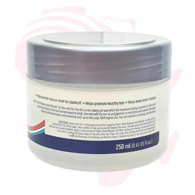 Stylin’ Dredz Mouldin’ Gel Wax Maximum Hold – Lock & Twist Gel for Dreadlocks and Natural Hair