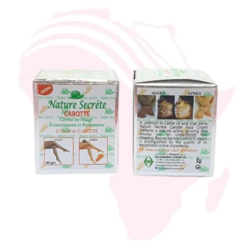 Nature Secrète Carrot Lightening & Moisturizing Face Cream with Snail Slime & Ginseng – 40g