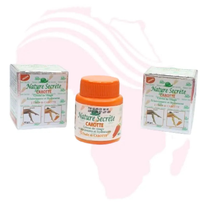 Nature Secrète Carrot Lightening & Moisturizing Face Cream with Snail Slime & Ginseng – 40g