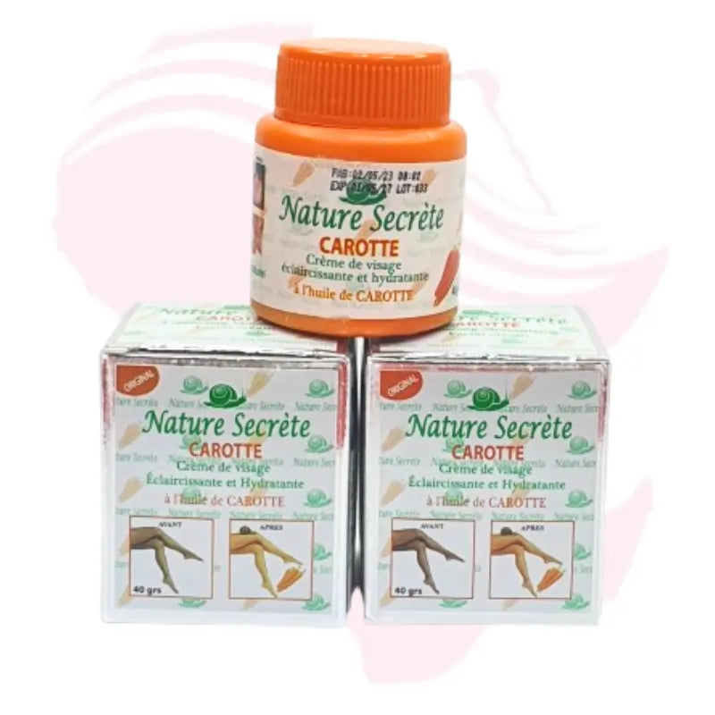 Nature Secrète Carrot Lightening & Moisturizing Face Cream with Snail Slime & Ginseng – 40g
